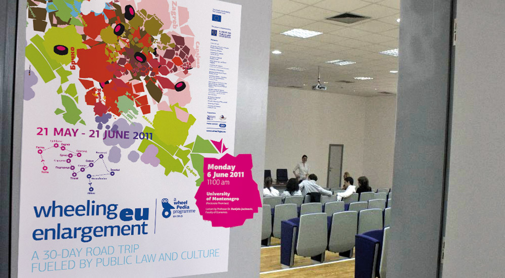 Η αφίσα στο Πανεπιστήμιο του Μαυροβουνίου